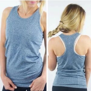 ZYIA Active navy Copper Charged Racerback tank